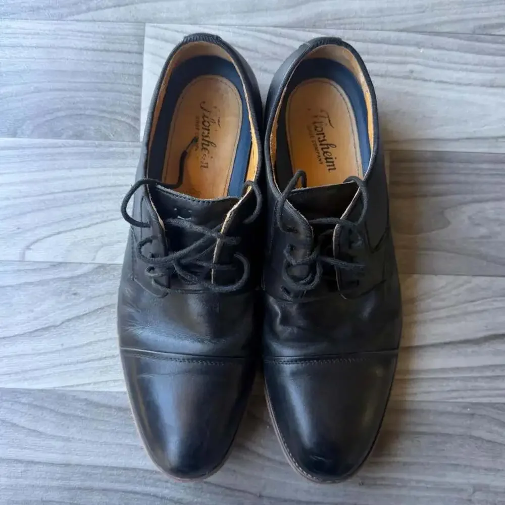 Florsheim Cap Toe Leather Oxford Shoes 10.5D Black